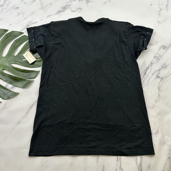 Joanie W Womens Vintage 90s County Western Tee Size M Black Red Beaded Medallion - Picture 8 of 12